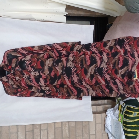 NWT Evri Pink/Brown Fit & Flare Midi Dress 4X - Picture 1 of 9